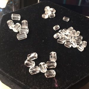 Premade bundle of elonged clear beads